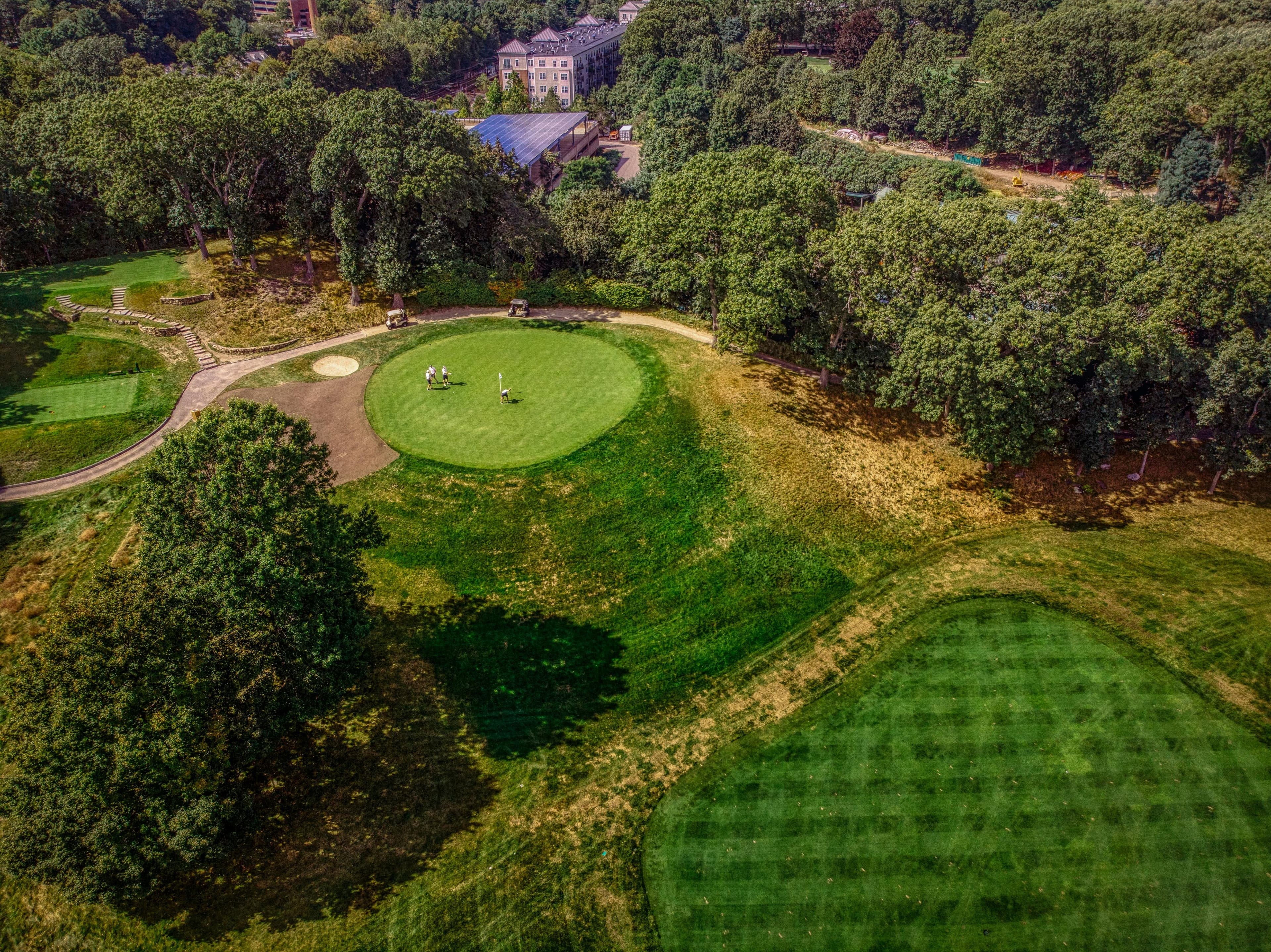 Golf course with hazards